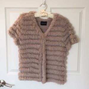 Fur Vest salmon in colour
